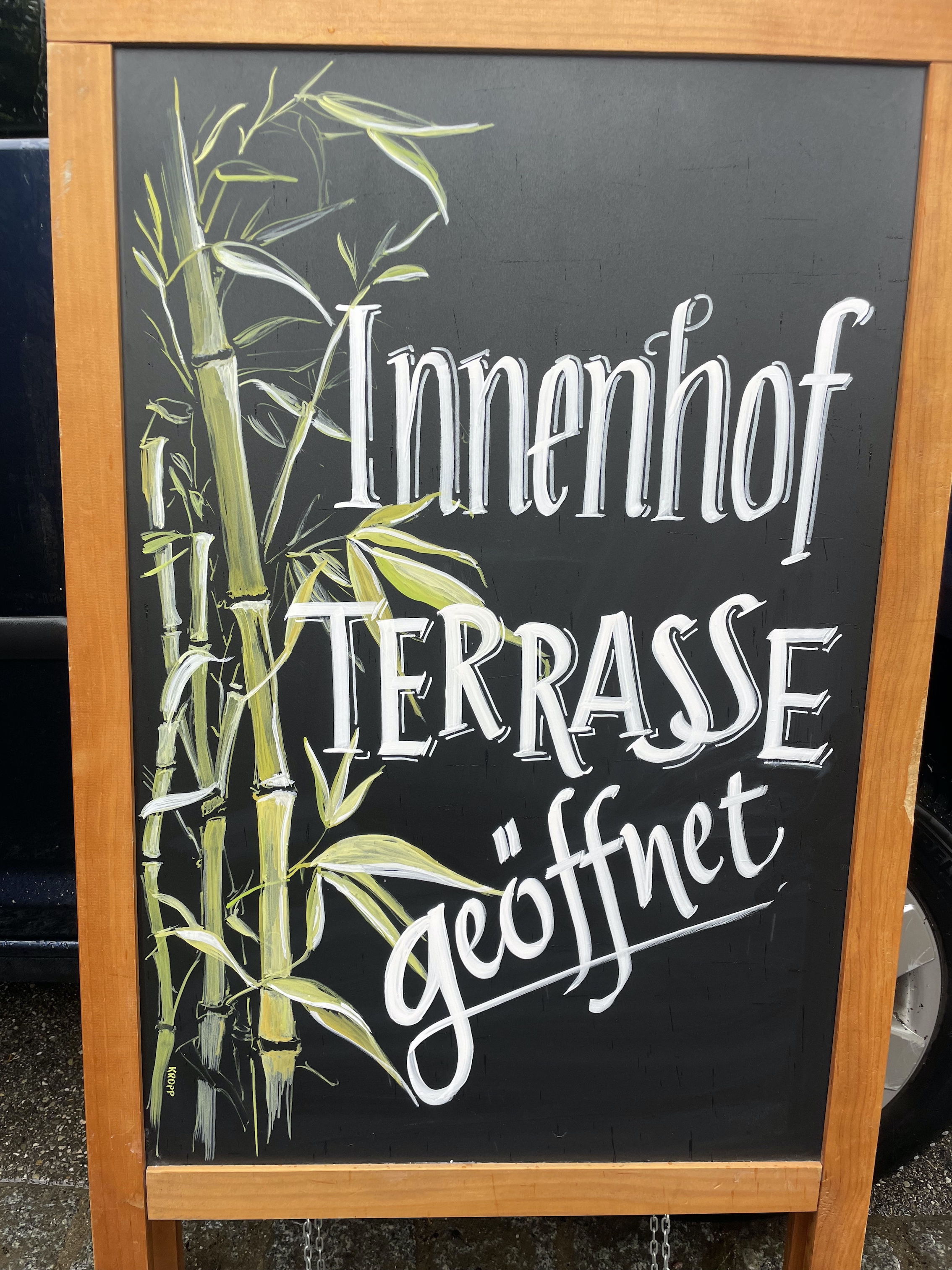 Kreidetafel - Café Haidhausen - München - Austeller - freihand Illustration Marion Kropp