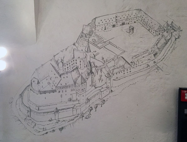 Schrift und Wandmalerei, Burg Cadolzburg, Illustraion, Planer: Würth und Winderoll